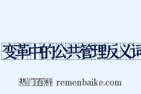 变革中的公共管理反义词是什么意思的图片